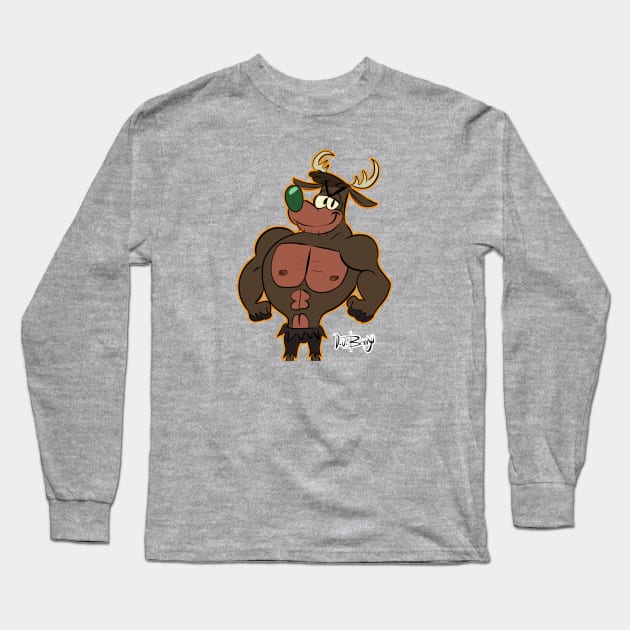 Green-Nosed Reindeer Long Sleeve T-Shirt by D.J. Berry